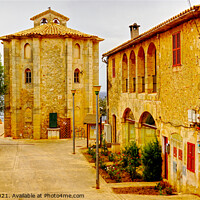 Buy canvas prints of Church On The Cliff Ermita de Portals Nous Mallorca by Peter F Hunt