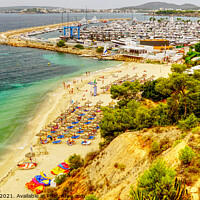 Buy canvas prints of Puerto Portals And Beach Mallorca by Peter F Hunt