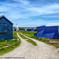 Buy canvas prints of Portland Bill Huts And Lower Lighthouse by Peter F Hunt