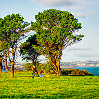 Buy canvas prints of Broadsands And A View Over Torbay by Peter F Hunt