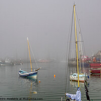 Buy canvas prints of A Misty Brixham Harbour  by Peter F Hunt