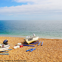 Buy canvas prints of Boats On The Beach At Slapton Sands by Peter F Hunt