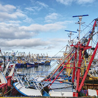 Buy canvas prints of The Fishing Fleet Is In  by Peter F Hunt