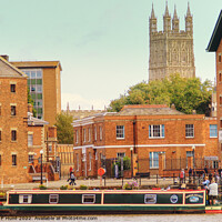 Buy canvas prints of Gloucester Cathedral From Gloucester Docks by Peter F Hunt