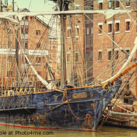 Buy canvas prints of Back In Time Gloucester Dock by Peter F Hunt