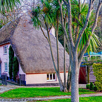 Buy canvas prints of Picture Postcard Thatch  by Peter F Hunt