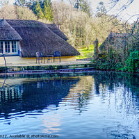 Buy canvas prints of The Mill Pond Cockington Torquay by Peter F Hunt