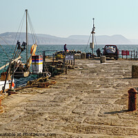 Buy canvas prints of A Working Quay Lyme Regis by Peter F Hunt