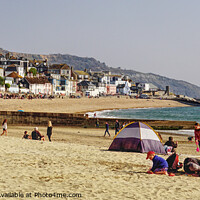 Buy canvas prints of Lyme Regis On The Beach  by Peter F Hunt