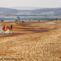 Buy canvas prints of Loving The Beach Exmouth by Peter F Hunt