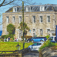 Buy canvas prints of The Berry Head Hotel Brixham by Peter F Hunt