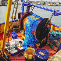 Buy canvas prints of Colorful Fishing Boat  by Peter F Hunt