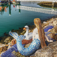 Buy canvas prints of The Mermaid And The Swan by Peter F Hunt