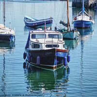 Buy canvas prints of Calm Waters In Brixham Harbour  by Peter F Hunt