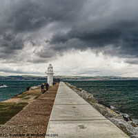 Buy canvas prints of Moody Sky Over The Breakwater by Peter F Hunt
