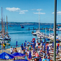 Buy canvas prints of The Busy Port Of Brixham by Peter F Hunt