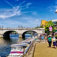 Buy canvas prints of Waterfront At Kingston upon Thames by Peter F Hunt