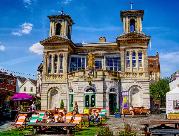 A Sunny Day In Kingston Market Square Picture Board by Peter F Hunt