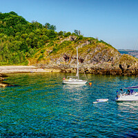 Buy canvas prints of Fishcombe Cove And Churtston Quay by Peter F Hunt
