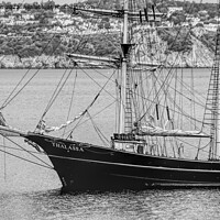 Buy canvas prints of Thalassa At Anchor  by Peter F Hunt