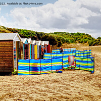 Buy canvas prints of Beach Huts For Hire Saunton Sands by Peter F Hunt