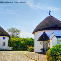 Buy canvas prints of The Round Houses Of Veryan 2 by Peter F Hunt