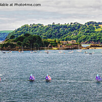 Buy canvas prints of Dinghy Racing Plymouth Sound by Peter F Hunt