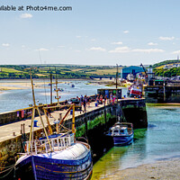 Buy canvas prints of Padstow Harbour And Camel River by Peter F Hunt