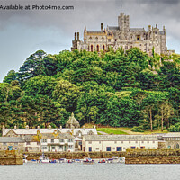 Buy canvas prints of St Michaels Mount Harbour And Castle by Peter F Hunt