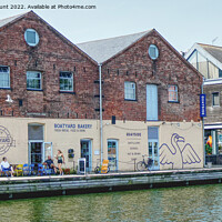 Buy canvas prints of Old Warehouse Exeter Canal Basin  by Peter F Hunt