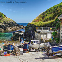 Buy canvas prints of Portloe Fishing Boats by Peter F Hunt