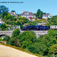Buy canvas prints of Steam Train Passing Broadsands Beach by Peter F Hunt