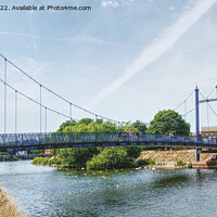 Buy canvas prints of Footbridge Over The River Exe by Peter F Hunt