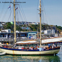 Buy canvas prints of The Tall Ship Maybe In Brixham Harbour by Peter F Hunt