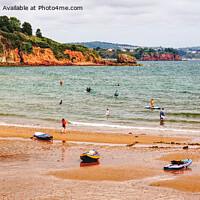 Buy canvas prints of Broadsands Beach Overlooking Torbay by Peter F Hunt