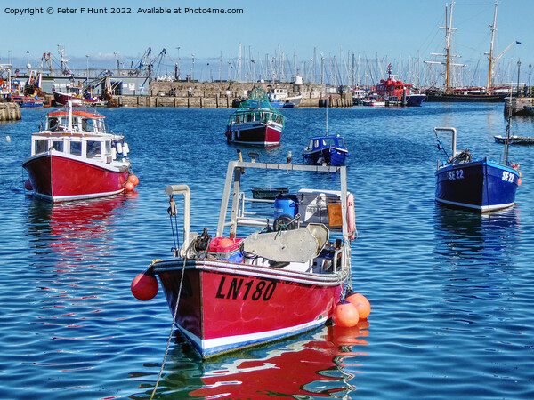A Harbour Scene Picture Board by Peter F Hunt