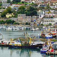 Buy canvas prints of Trawler Basin And Marina by Peter F Hunt