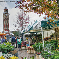 Buy canvas prints of Epsom Street Market by Peter F Hunt
