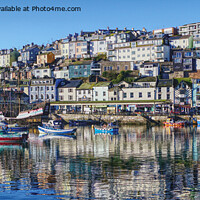 Buy canvas prints of Winter Reflections In Brixham Harbour by Peter F Hunt
