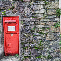 Buy canvas prints of The Victorian Wall Post Box by Peter F Hunt
