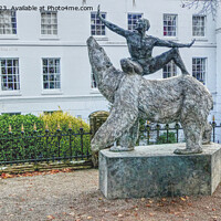 Buy canvas prints of Polar Dance’ statue, a bronze sculpture by Tessa Campbell-Fraser by Peter F Hunt