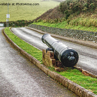 Buy canvas prints of A Lone Cannon Guarding The Road by Peter F Hunt