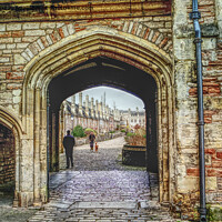 Buy canvas prints of Old Entrance Gateway To Vicars' Close Wells by Peter F Hunt