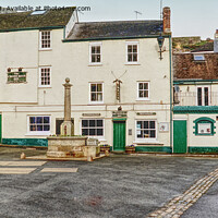 Buy canvas prints of The Square Cawsand Cornwall by Peter F Hunt