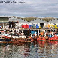 Buy canvas prints of Alongside The Fish Quay by Peter F Hunt
