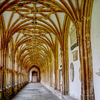 Buy canvas prints of The Cloisters Wells Cathedral by Peter F Hunt