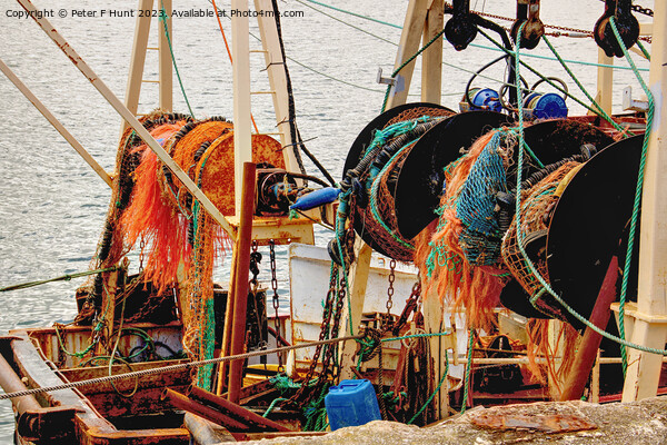 Trawler Stern Fishing Nets Picture Board by Peter F Hunt