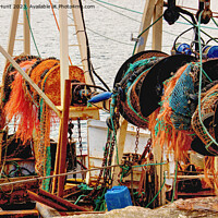 Buy canvas prints of Trawler Stern Fishing Nets by Peter F Hunt