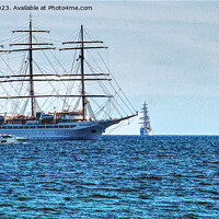 Buy canvas prints of Tall Ships Off Palma Mallorca by Peter F Hunt