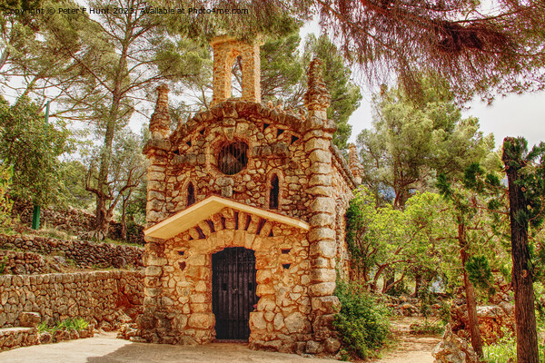 Unique Stone Church Mallorca 3 Picture Board by Peter F Hunt